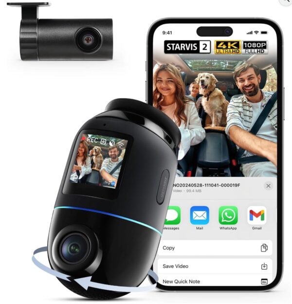 70mai Dash Cam 4K Omni 4K1080P Dashcam Auto 360 Grad Vorne und Hinten mit Dual STARVIS 2 HDR 4G LTE AI Bewegungserkennung  2025 11 18 14 13 57