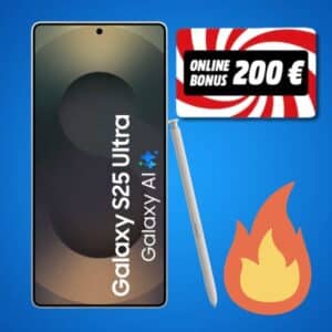 350€ BONUS! 🤯 Samsung Galaxy S25 Ultra für 129€ 📱 im o2 Mobile Unlimited (inkl. 5G) für 39,99€ mtl. (eff. gratis)