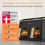 COSORI Dual Zone XXL 8,5 L Heißluftfritteuse 🍟 mit 2 Kammern (Testsieger der Stiftung Warentest)
