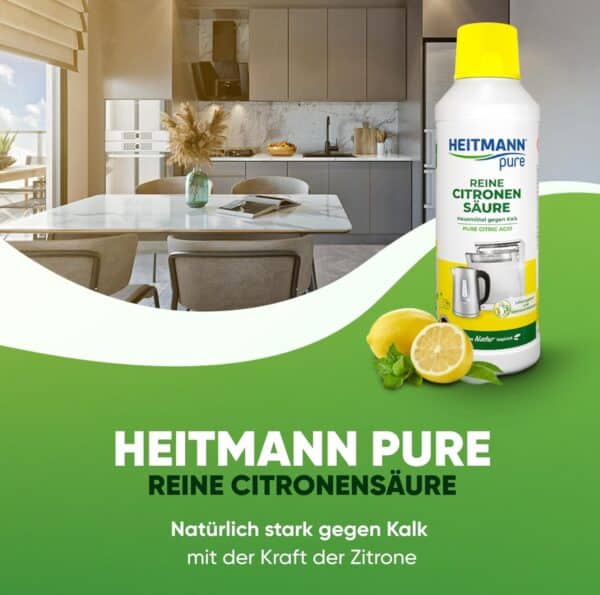 HEITMANN pure Reine Citronensaeure  Fluessiger Bio Entkalker fuer Kueche  Bad  Effektiv gegen Kalkablagerungen  100 natuerliche 2025 11 09 11 53 48