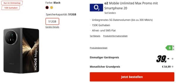 Honor Magic V5 mit Vertrag  MediaMarkt Tarifwelt 2025 11 10 10 26 24