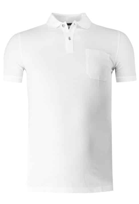 Jupiter Modern Fit Poloshirt weiss Einfarbig