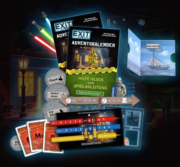 KOSMOS 683702 EXIT   Das Spiel   Adventskalender Der verschwundene Hollywood Star mit 24 spannenden Raetseln ab 10 Jahre Esca 2025 11 27 12 24 11
