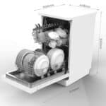 [Bestpreis] Midea SF 3.45NW PRO Geschirrspüler 🍽️🥂 (6 Programme, WLAN, höhenverstellbarer Oberkorb, 47 dB)