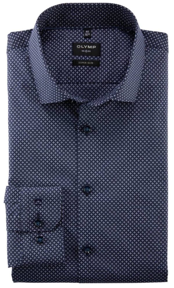 OLYMP No. Six Super Slim Hemd marine Gemustert extra langer Arm  Hemden.de 2025 11 18 09 51 38