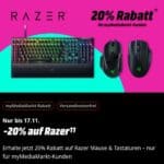 20% Direktabzug auf Razer bei MediaMarkt ⌨️ Mäuse & Tastaturen!