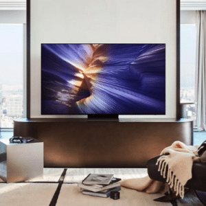 Samsung GQ65S90F Smart OLED TV im Wohnzimmer