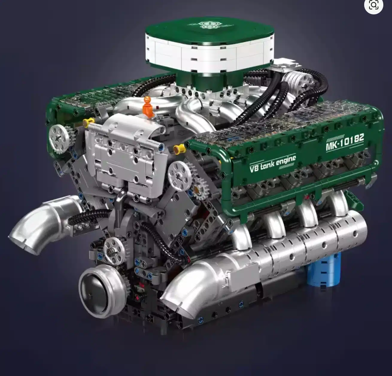 Mould King V8 Panzer Motor Klemmbaustein-Set (2.200 Teile, Motor, Akku ...