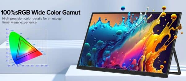 Uperfect 18.5 22tragbarer Monitor ips ps5 xbox 1080p 120hz Gaming IP Display fuer Laptop Dual USB C HDMI Computer verlaengern Bild 2025 11 12 12 52 44