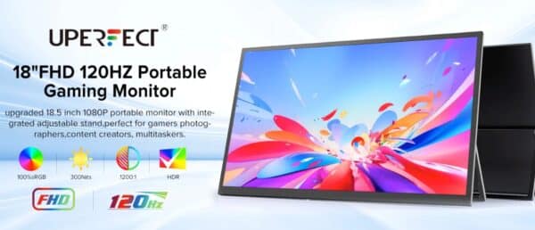 Uperfect 18.5 22tragbarer Monitor ips ps5 xbox 1080p 120hz Gaming IP Display fuer Laptop Dual USB C HDMI Computer verlaengern Bild 2025 11 12 13 49 21