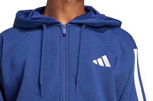 adidas Essential Three Stripes Fleece Zipper Hoodie Jacke Herren