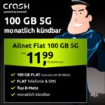 Last Call! 🧨 100GB 5G Crash Vodafone Allnet für 11,99€ mtl. | Monatlich kündbar | 9,99€ Anschlussgebühr!