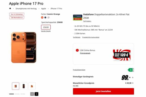Apple iPhone 17 Pro Vodafone
