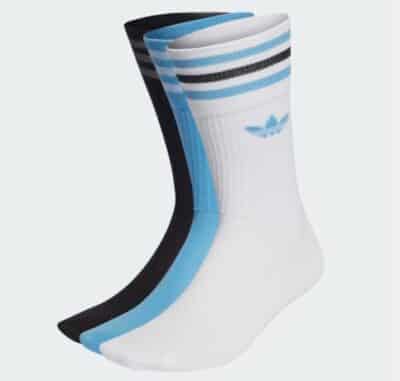 Crew Socken 3 Paar White Light Blue Black