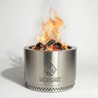 Haus  Garten  Raucharmes Feuerfass 495 cm Durchmesser in Silber doppelwandiger 304 Edelstahl inkl. Tragetasche 2025 12 09 16 05 58