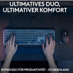 LOGITECH MX Keys S Combo fuer Windows Linux Chrome Mac Handballenauflage Tastatur  Maus Set kabellos Graphite Bluetooth  2025 12 05 10 28 11