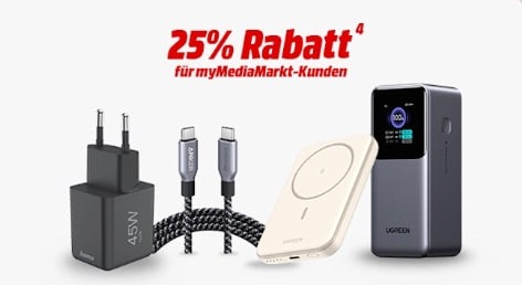 MediaMarkt 25 auf ausgewaehlte Ladeprodukte
