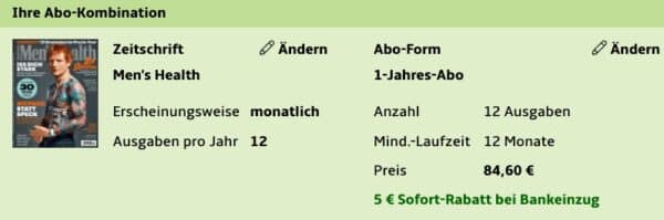 Mens Health   Jahresabo