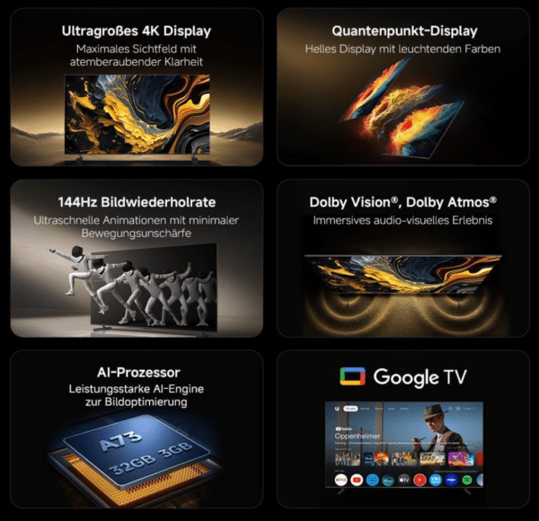Monosnap XIAOMI TV MAX 85 2025 Google TV 85 Zoll QLED 144Hz Smart TV Dolby Vision  Amazon.de Elektronik  Foto 2025 12 10 09 24 57