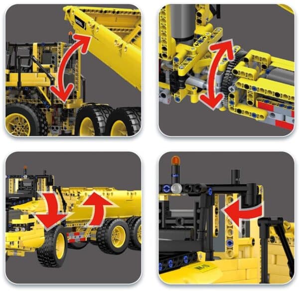 Mould King 17010 Technik Muldenkipper Gelenktechnologie LKW Klemmblock 6x6 ferngesteuertes Auto Klemmblock Kit Autotranspor 2025 12 02 10 50 54