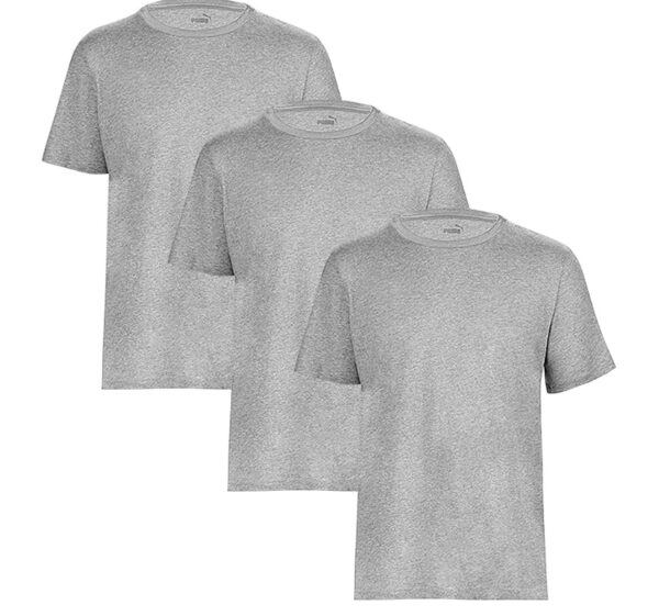 PUMA Kinder T Shirt 3er Pack grau 683577 01 3