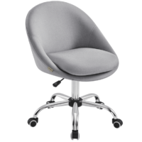 grauer SONGMICS Homeoffice Stuhl mit Rollen
