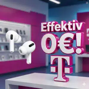 [Tarif eff. GRATIS!] Apple AirPods Pro 3 für 85€ mit 30GB 5G Telekom Allnet für 11,99€ mtl. + 150€ RNM