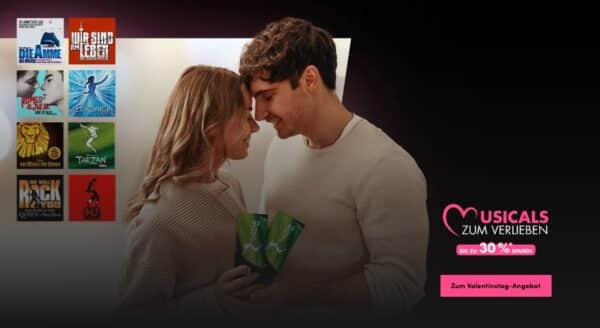 Valentinstag Musical Tickets reduziert