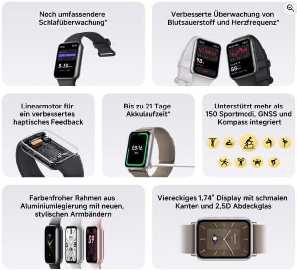XIAOMI Smart Band 9 Pro Obsidian Black  1.74 Zoll AMOLED 1200 nits Helligkeit 21 Tage Akku 150 Sportmodi 5ATM Wasserfest 2025 12 18 16 21 59