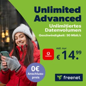 🔥 ☎️ Unlimited 5G Vodafone Allnet für NUR 14,99€ monatlich (50 Mbit/s) | 0,00€ AG