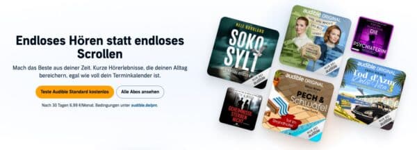 1 Monat Audible Standard kostenlos