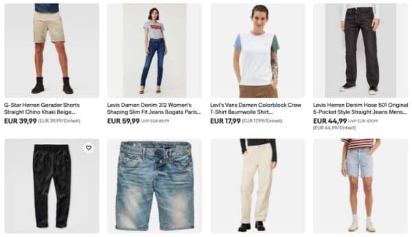 Abzug auf Levis  G Star