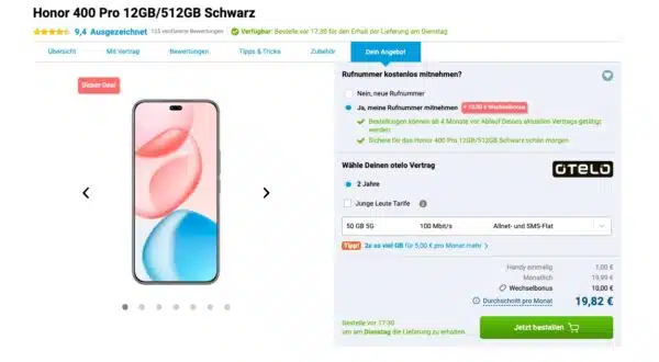 Honor 400 Pro Otelo