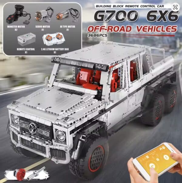 MOULD KING 13061 Technisches Autospielzeug Die APPRC motorisierte G63 6X6 Off Road SUV Automodell Montage Bausteine Ziegel Kin 2026 01 27 17 03 26