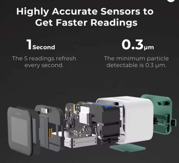 Qingping 5in1 Apple HomeKit kompatibler WiFi Luftqualitaetsmonitor tragbarer CO2 Messgeraet Sensor erkennt PM25 PM10 Temperatu 2026 01 27 10 44 15