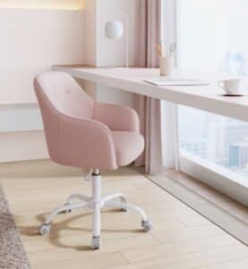 SONGMICS 🪑 Homeoffice Stuhl (höhenverstellbar, rosa)