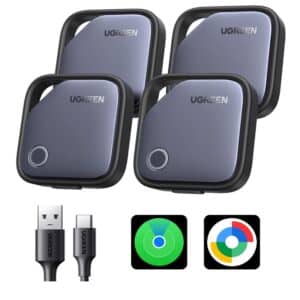 UGREEN FineTrack Duo 4er Pack fuer iOS oder Android USB C aufladbarer Tracker kompatible mit Apple Find My oder Google Find Hub 2026 01 14 17 10 05