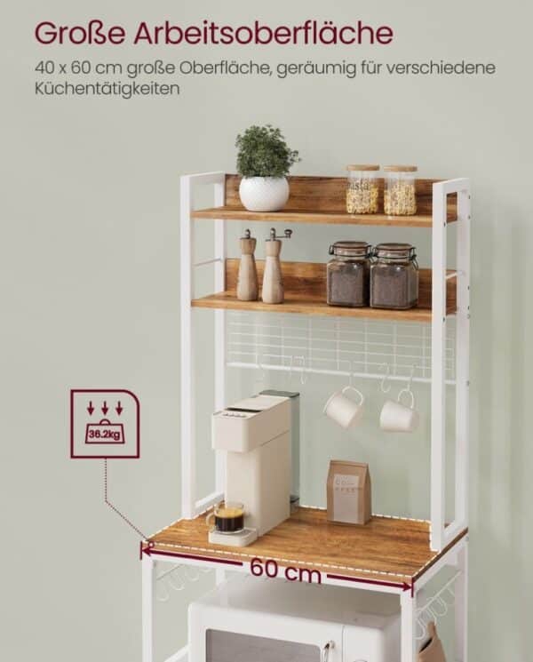 VASAGLE Kuechenregal mit Stahlrahmen  SONGMICS HOME 2026 01 13 09 48 04