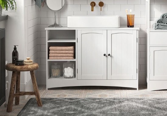 VASAGLE Waschbeckenunterschrank mit 2 Tueren