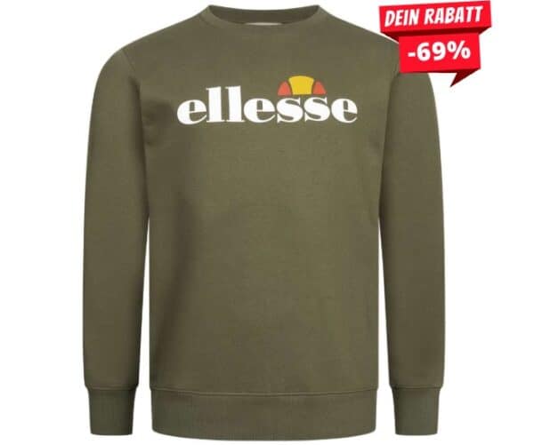ellesse Kanya Crew Herren Sweatshirt SOP24044 Khaki