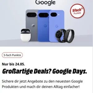 MediaMarkt Google Days - z.B. Google Pixel 10a 128GB + Google Pixel Buds 2a