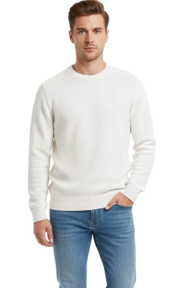 2er Pack schlichter ESPRIT Herren Strick Pullover Rundhals Sweater Baumwoll Pullover Weiss 2026 02 26 13 33 57