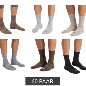 60 Paar SCOTCH & SODA Herren 1/2-Frottee High-Quarter-Crew-Socken