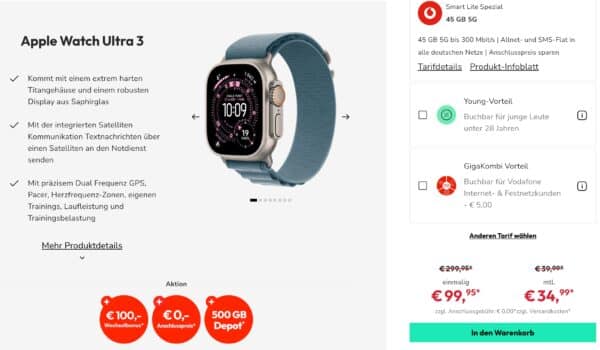 Apple Watch Ultra 3 mit Vertrag  Top Deals im February 2026 02 12 10 20 22