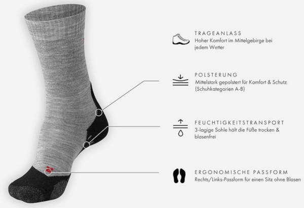 Monosnap FALKE Herren Wandersocken TK2 Explore M So Wolle Funktionsmaterial antiblasen dick 1 Paar Beige Nature Melange 4100 O 44 45  2026 02 05 17 16 29