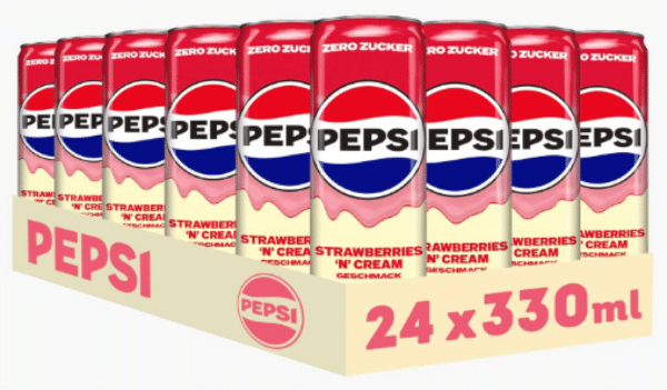 Monosnap Pepsi Zero Zucker Strawberry n Cream Geschmack in der Dose Einweg 24x033l  Amazon.de Lebensmittel  Getraenke 2026 02 01 16 10 17