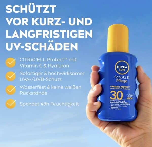 NIVEA SUN Schutz  Pflege Sonnenspray LSF 30