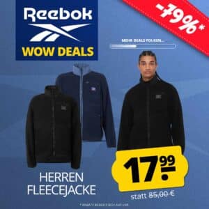 Reebok WOW DEALS Herren Fleecejacke MOB DEU