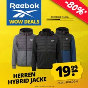 Reebok WOW DEALS Herren Hybrid Herren Jacke MOB DEU