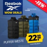 Reebok WOW DEALS Puffer Weste MOB DEU